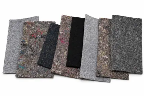 Theatre and studio acoustic felt, close-up