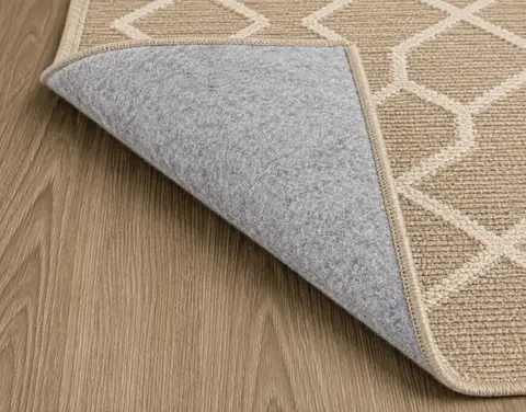 Non-woven felt backing material used under carpets and rugs