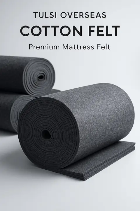 Rolls of Tulsi Overseas hard cotton mattress felt
